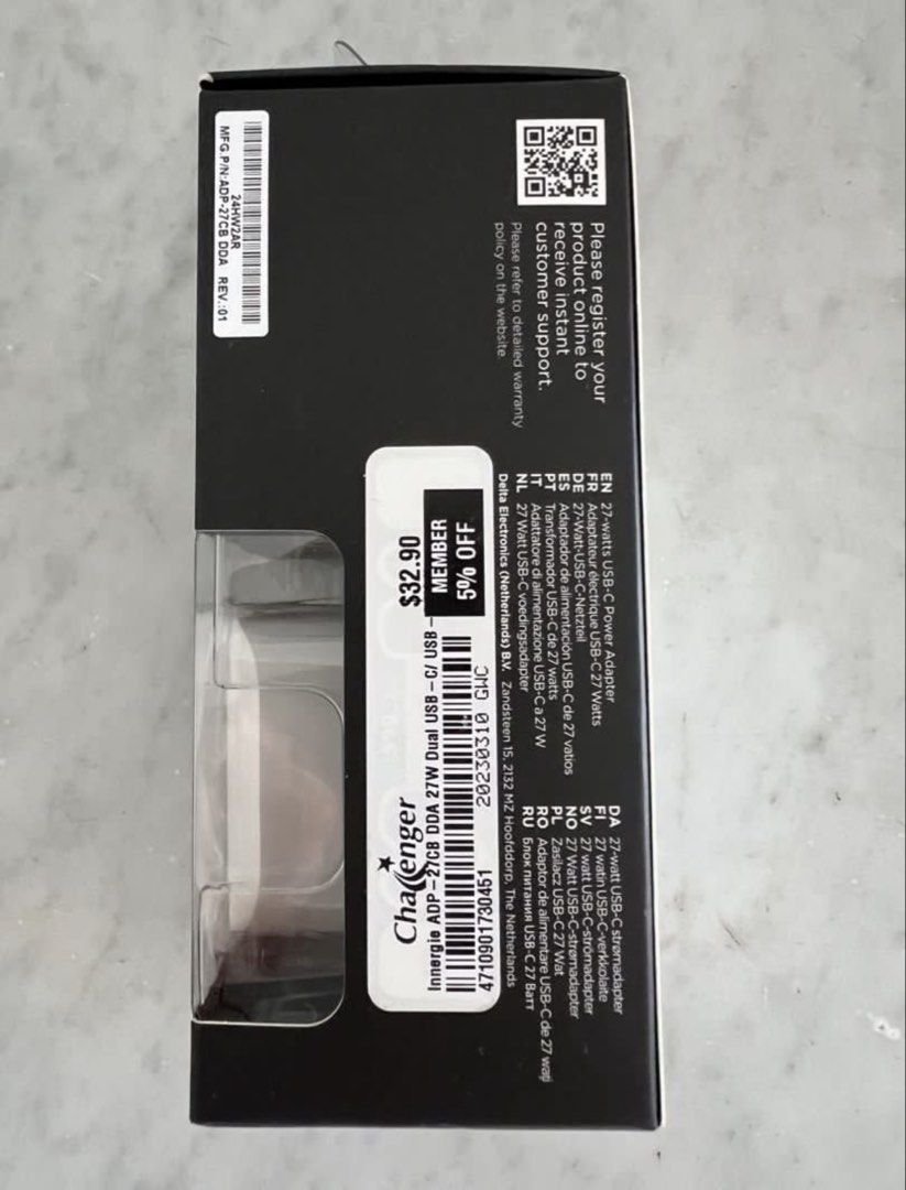 Innergie 27W USB-C Power Adapter469260257020487683