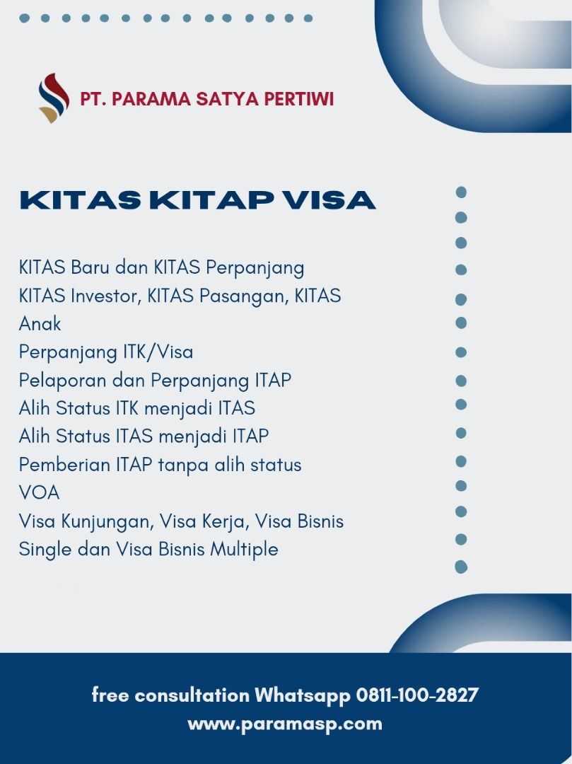Jasa Pengurusan KITAS & Visa Resmi Terpercaya, KITAS Baru ...