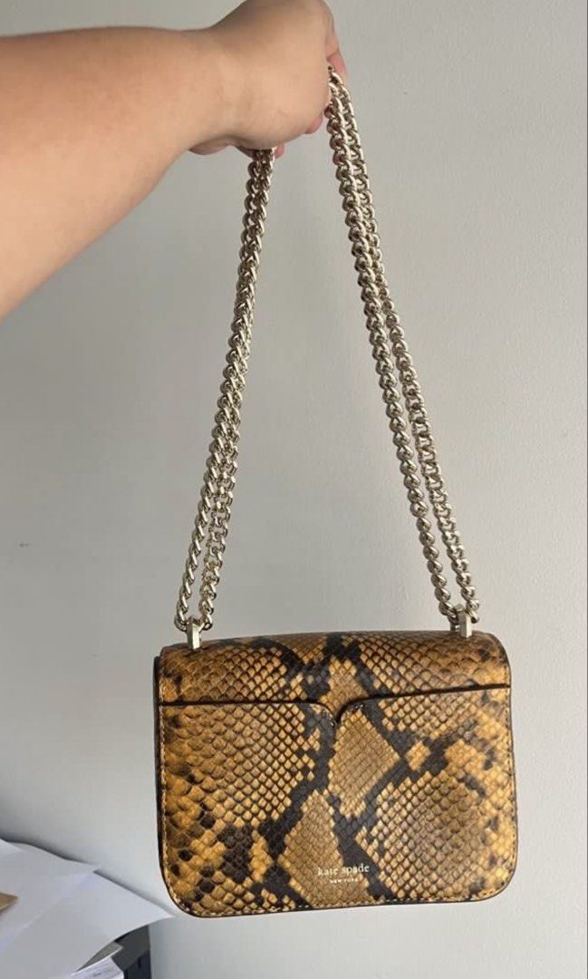 Kate Spade Snake Skin Shoulder Bag (Category: Luxury Bags & Wallets) located in Manila. Submitted by girlypop_444 (Listing ID 1429341018, Image 2). Description: - from US - Authentic - no issue - heavy chain FREE SF via J&T.
