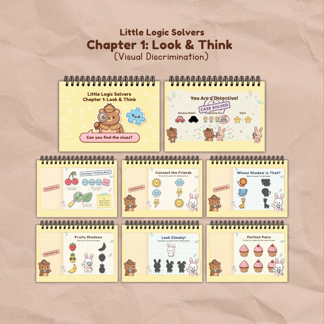 Little Logic Solvers | Kids Thinking Skills Workbook Bundle PDF | Printable Brain Activities (Category: Children's Books) located in Cebu City. Submitted by vminkook95 (Listing ID 1429417704, Image 1). Description: Little Logic Solvers 🧩✨ Boost your child’s thinking skills through fun and engaging activities. Little Logic Solvers is a printable workbook designed to help kids develop logical thinking, problem-solving skills, and focus through int
