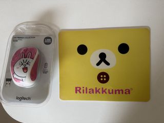 Logitech LINE FRIENDS Wireless Mouse + Rilakkuma Mouse Pad