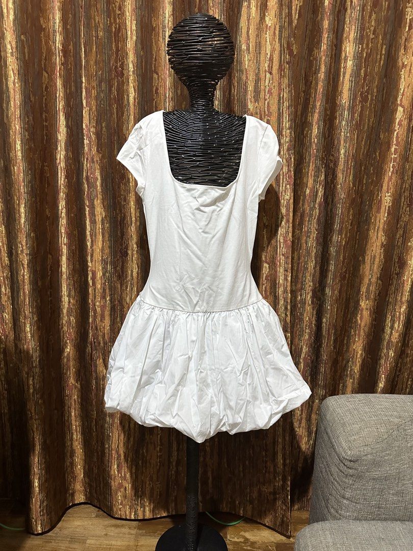 MANGO - White Square Neck Dress (Category: Dresses) located in Manila. Submitted by declutterbyja (Listing ID 1429449355, Image 2). Description: Original - Mango Dress Pre-loved Used once Cotton fabric RFS: decluttering.