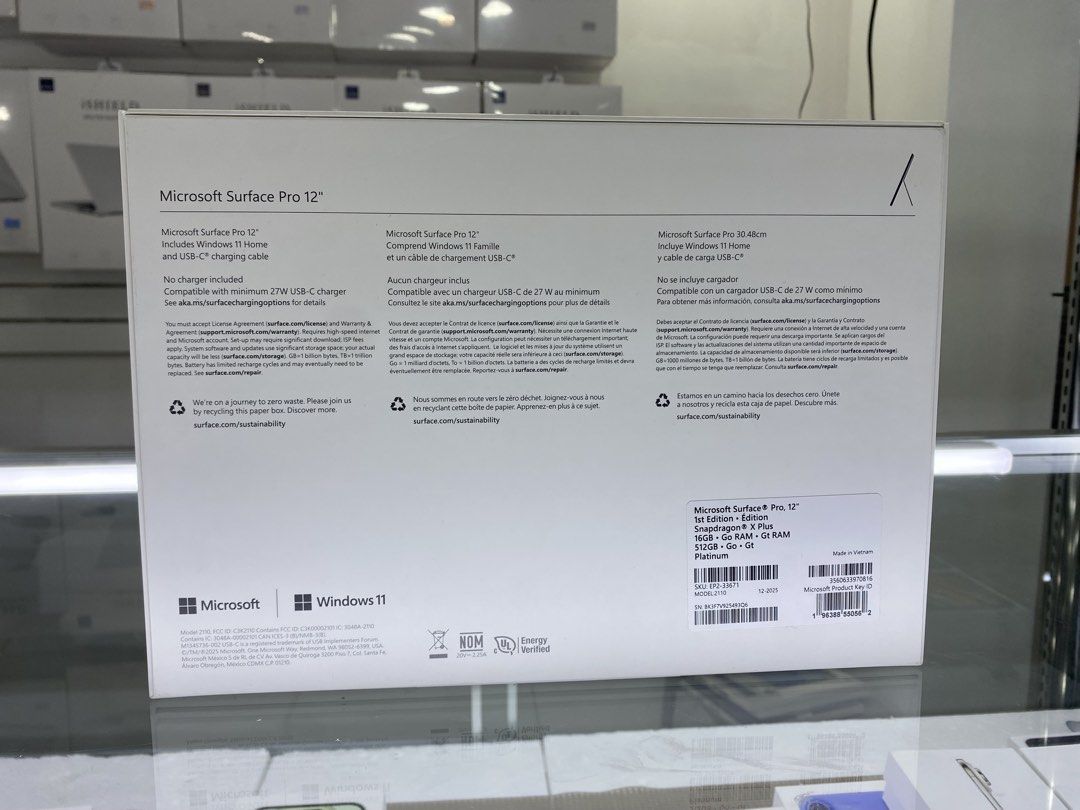 Microsoft Surface Pro 12-inch 16/512gb 1st Edition X Plus (Category: Laptops & Notebooks) located in San Juan City. Submitted by rodelmarllemit (Listing ID 1429476562, Image 2). Description: Brand New Microsoft Surface Pro 12 inch 1st Edition • Édition Snapdragon X Plus 16GB • Go RAM • Gt RAM 512GB • Go • Gt Color: Platinum Mode of Payment: •Cash •Bank Transfer •GCash & Pamaya Installment: •Credit Card •Ggives •Cash on Delivery •Shipping •Meet Up