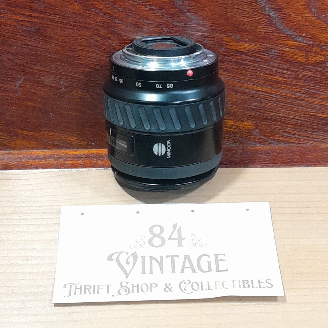 Minolta AF Zoom 24-85mm Lens (Category: Cameras) located in Las Pinas. Submitted by 84vintage (Listing ID 1429363615, Image 3). Description: Minolta AF Zoom 24-85mm lens. Actual photos posted. Please examine them carefully as they are part of the description. --📌 MUST READ Before Dealing with us 📌-- ⚠️Price is posted. No lowballs please. ⚠️Vintage items are only sold As Is Where Is. If you want new items without any flaws, you can buy at the ma