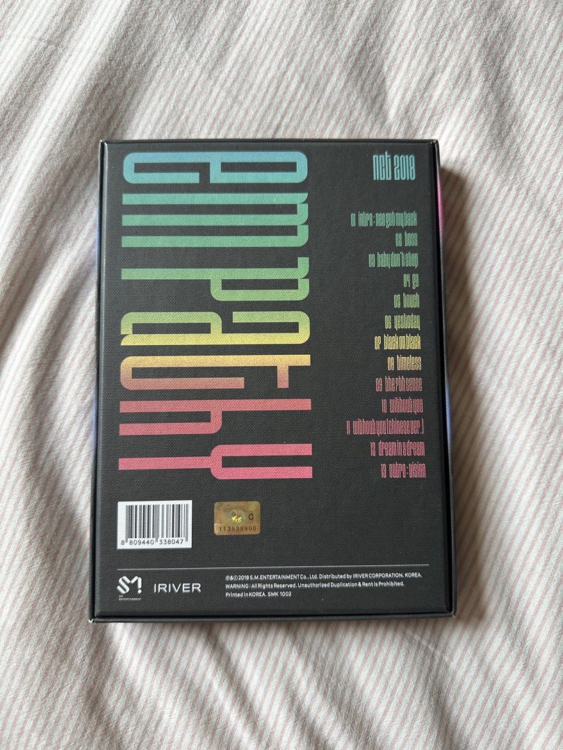 NCT 2018 Empathy Album (Unsealed) (Category: K-Wave Merchandise) located in Manila. Submitted by acairefresher (Listing ID 1429378952, Image 3). Description: NCT 2018 (NCT DREAM, NCT U, NCT 127) Unsealed "Empathy" Album in perfect condition without PC card.