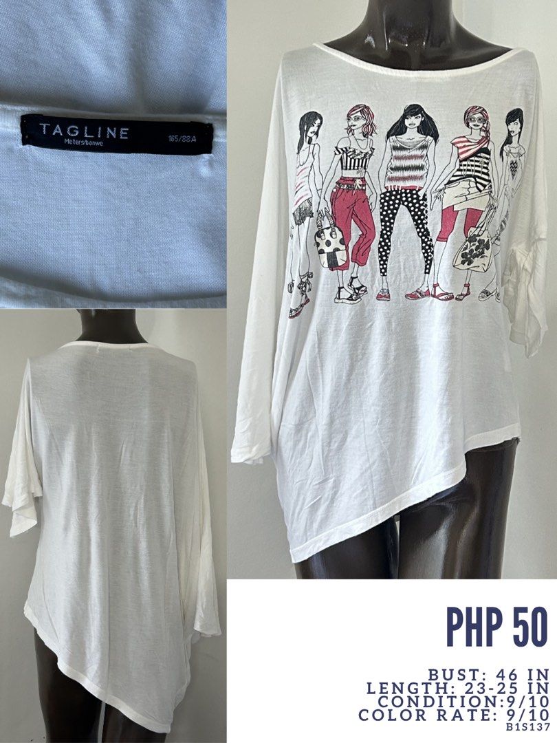 P50 Shirts Short/Long Sleeves P7 (Category: Shirts) located in General Trias. Submitted by keenkat (Listing ID 1429360640, Image 3). Description: - Variety of shirts available: short and long sleeves. - Brands: Eileen Fisher, GAP, H&M, and more. - Sizes: XS to 2XL and other sizes. - Condition: Rated up to 9/10. - Styles: Casual tees, stylish designs, and more..
