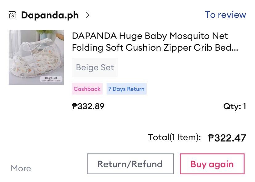 Portable Baby Mosquito Net Bed (Category: Children's Beds) located in Imus. Submitted by allthingsgood.ph (Listing ID 1429429159, Image 3). Description: Portable Baby Mosquito Net Bed - 150 With cushion & pillow _____ 1st & 2nd photo - Actual item 3rd to 5th photo- Blue app reference for original price.