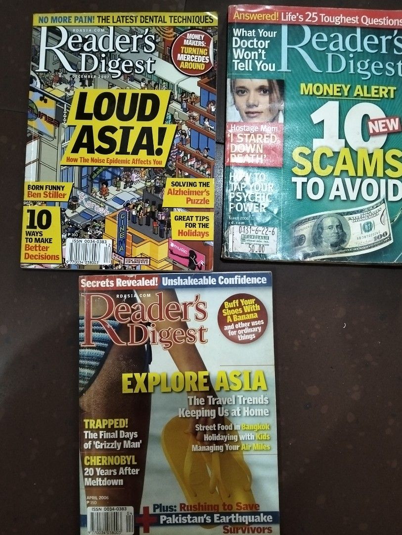 Reader's Digest Magazines (Category: Magazines) located in Quezon City. Submitted by carl_pam (Listing ID 1429389695, Image 1). Description: pre-loved .