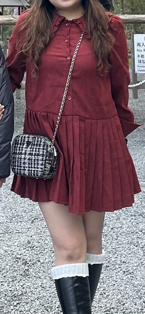Red Pleated Dress (Category: Dresses) located in Valenzuela. Submitted by jam0816 (Listing ID 1429497311, Image 2). Description: Can fit L to XL.