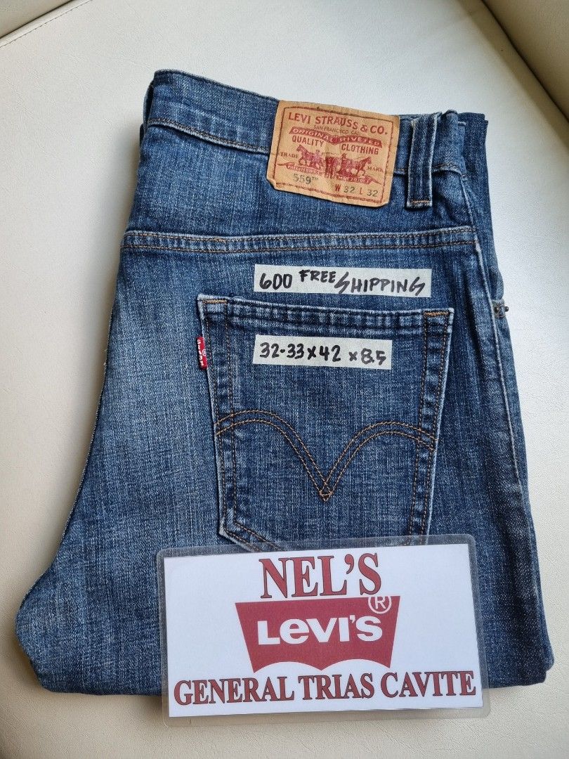 (size 32-33) MEN's Levis 559 Jeans (Category: Jeans) located in Cavite. Submitted by neltingson11 (Listing ID 1429460162, Image 3). Description: (size 32-33) MEN's Levis 559 Jeans Price: 600 FREE SHIPPING via J&T MOP: Gcash Willing to Video Call for Safety purposes.
