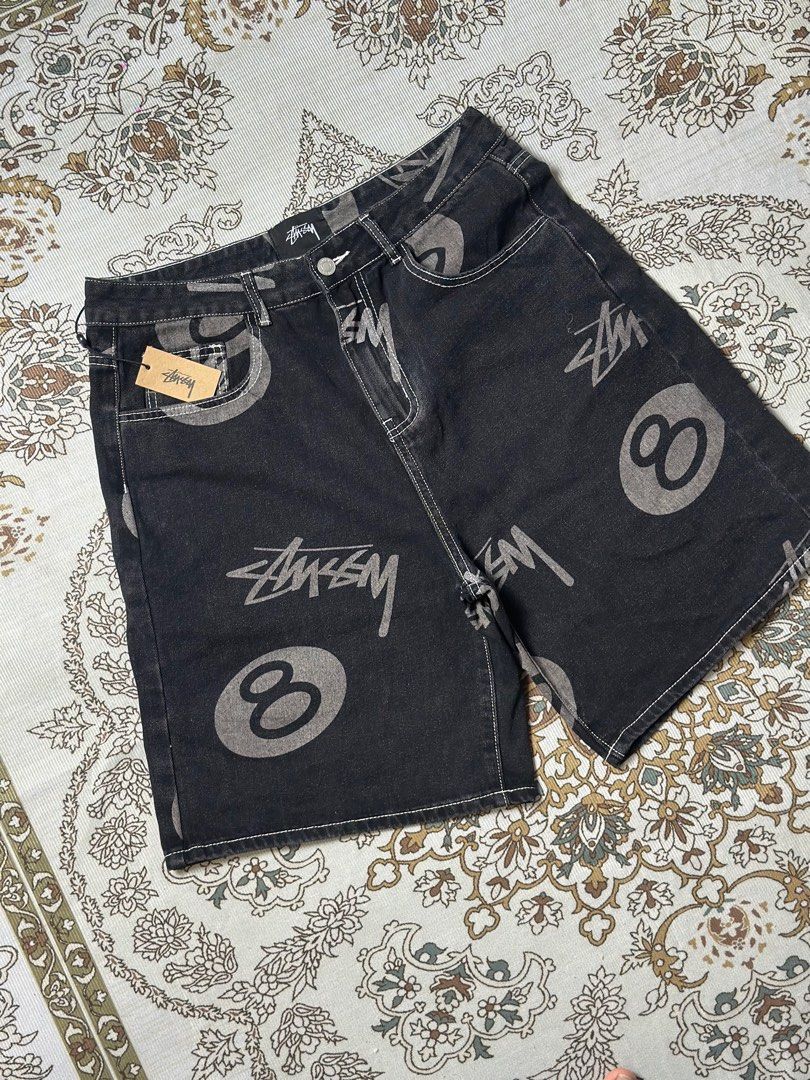 Stussy 8 Ball Denim Shorts (Category: Shorts) located in Baao. Submitted by _garmentts (Listing ID 1429409615, Image 1). Description: Size: S-XL 100% Brand New With Plastic Bag Dm for more details📩 .