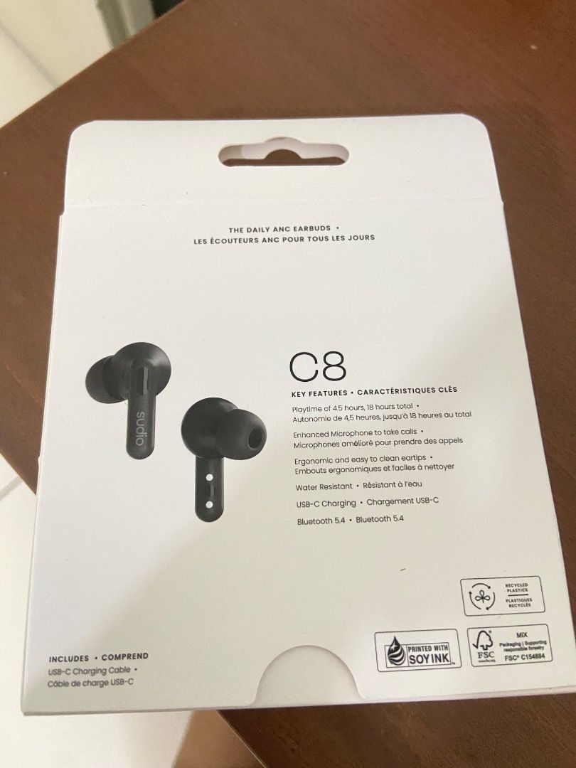 Sudio C8 True Wireless ANC Earbuds - Black414065353084774401