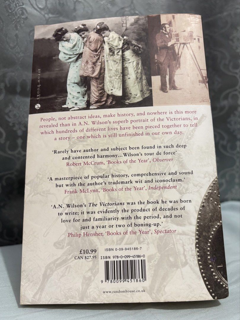 The Victorians by A.N. Wilson (Category: Storybooks) located in Rizal. Submitted by driyqrip (Listing ID 1429439542, Image 2). Description: 🏛️📖 The Victorians by A.N. Wilson 📖🏛️ A sweeping portrait of the Victorian era, filled with vivid detail and cultural insight. 💰 ₱200 only.