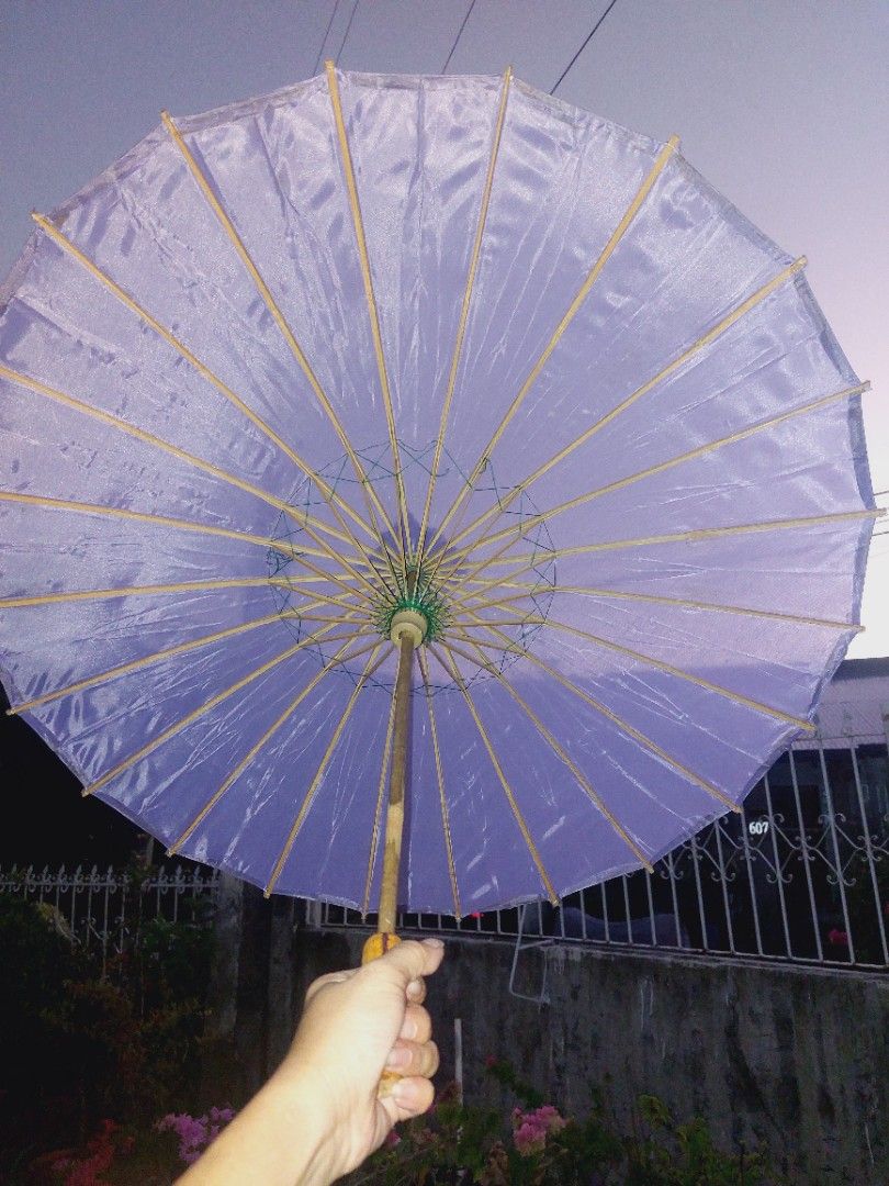 Vtg Parasol Umbrella 1 (Category: Umbrellas) located in Muntinlupa City. Submitted by sakurambo_des (Listing ID 1429501459, Image 2). Description: - Vintage purple parasol -Silk fabric -Bamboo frame - Classic design - Perfect for collectors or adding a touch of elegance,for occasional uses & props photography. - A beautiful piece -in very good condition. -this item is originally from Japan .