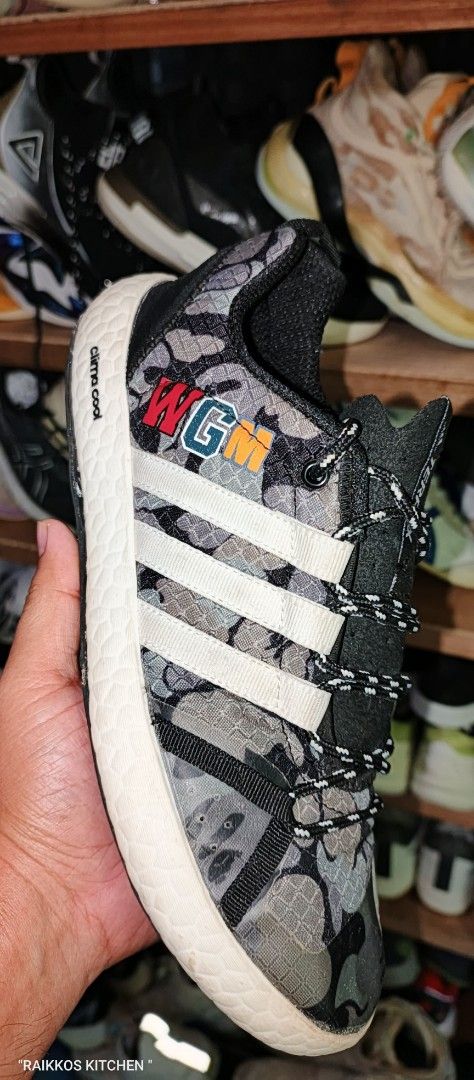 Adidas Terrex WGM Camo Sneakers (Category: Sneakers) located in Prosperidad. Submitted by jaybejoc1001 (Listing ID 1424617785, Image 1). Description: - Adidas Terrex sneakers with camo design - US Size: 10 - UK Size: 9 - FR Size: 44 - JP Size: 280 - CHN Size: 270 - Features Adidas three stripes and tiger patch - White sole with black laces - Made in Vietnam.