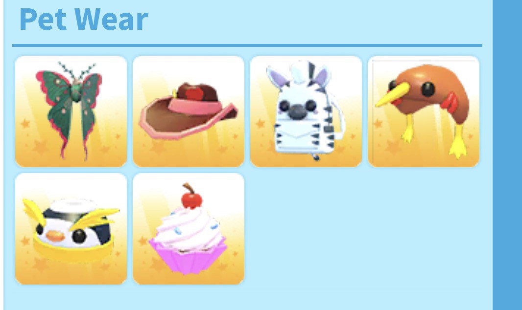 Adopt Me Pet Wear Bundle ! , Video Gaming, Gaming Accessories, In-Game ...