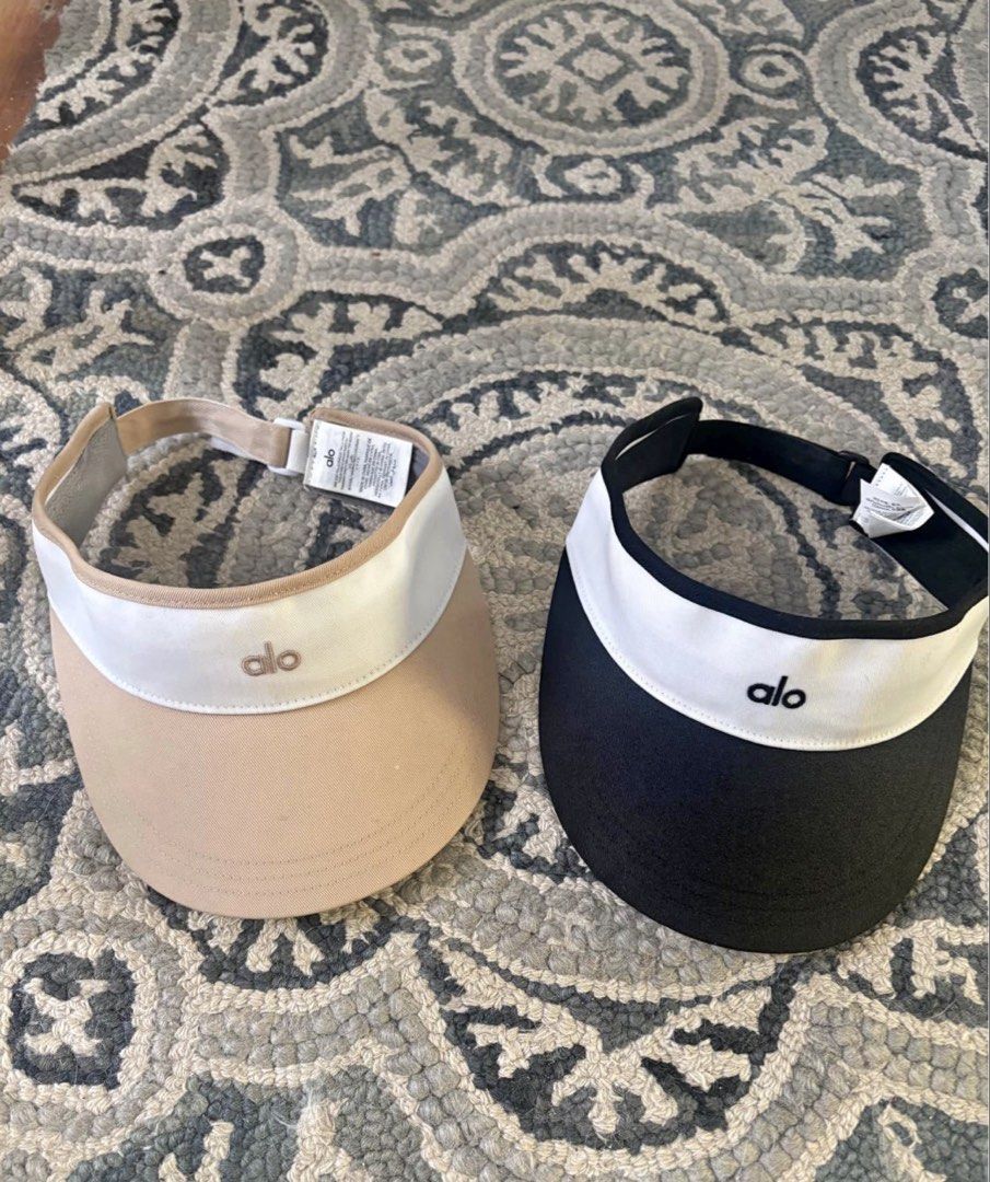 Alo Visor Cap (Category: Activewear) located in Quezon City. Submitted by flourency (Listing ID 1424608839, Image 1). Description: Authentic Alo Yoga Visors - Used only for a few times - Like new condition 3,500 for both :) Location: Rockwell - Weekdays | Katipunan - Weekends.