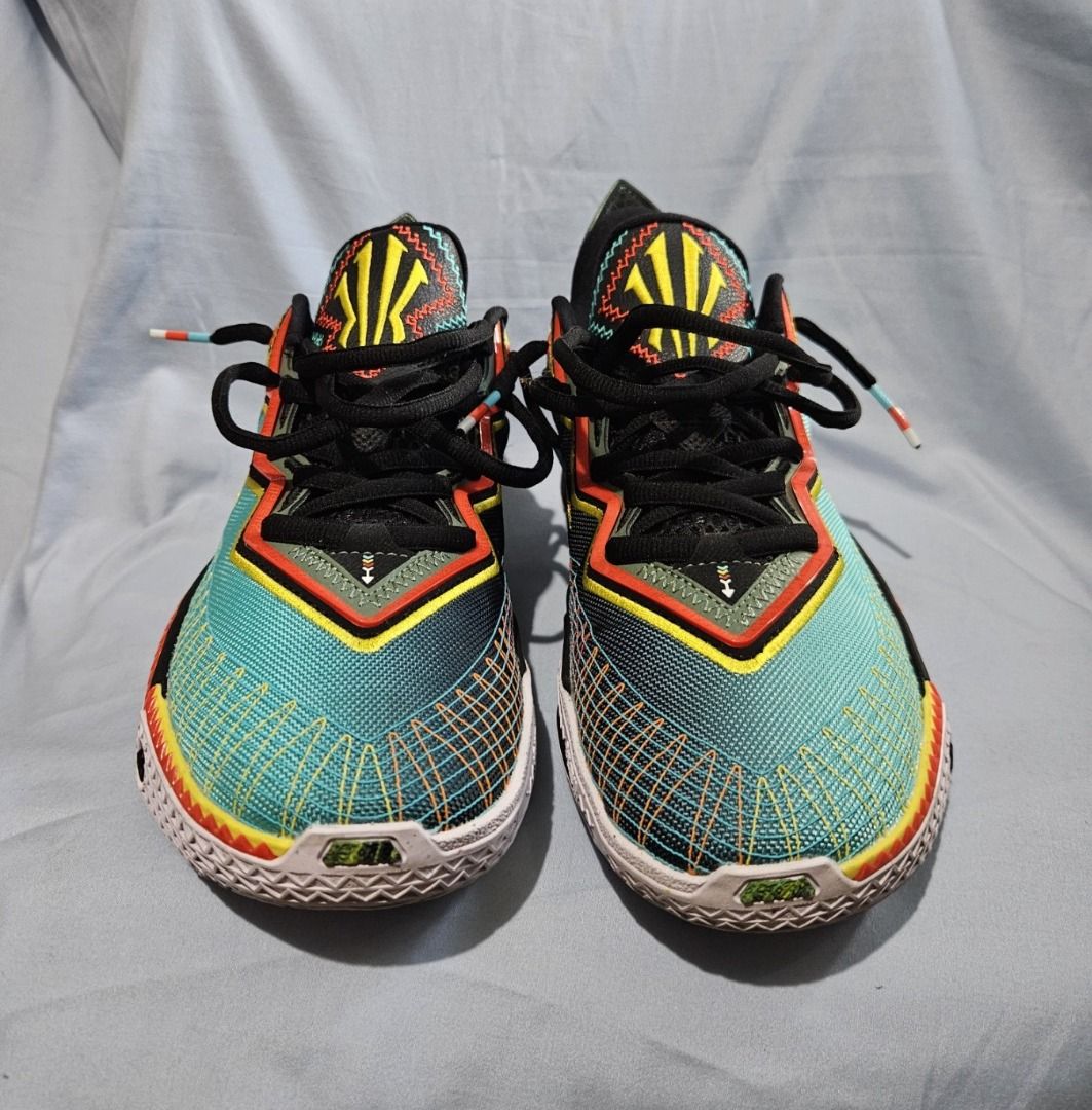 ANTA KAI 2 (Category: Casual Shoes) located in Marikina City. Submitted by queenbelle28 (Listing ID 1424544178, Image 1). Description: - ANTA basketball shoes - Color: Green, Black, and Blue - Unique patterned design - Size: US 10.5, EUR 44.5, CHN 275 - Designed for men - Includes original box .