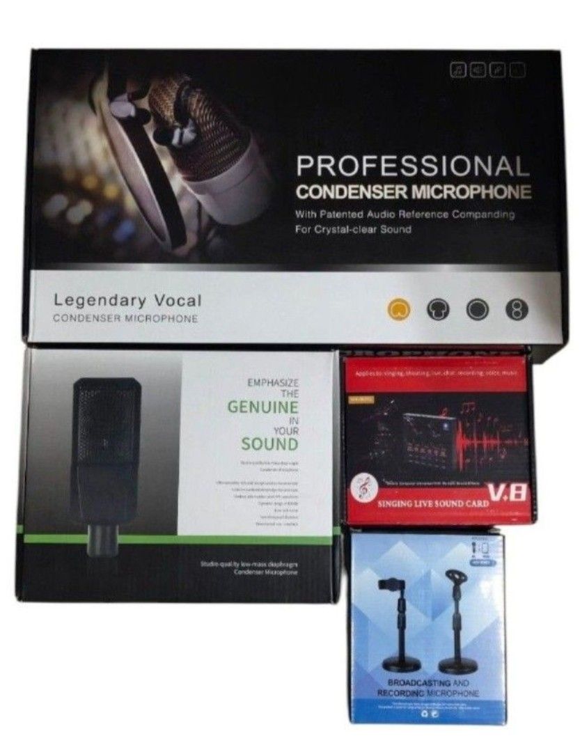 Basic professional condenser microphone recording set65671955497217110