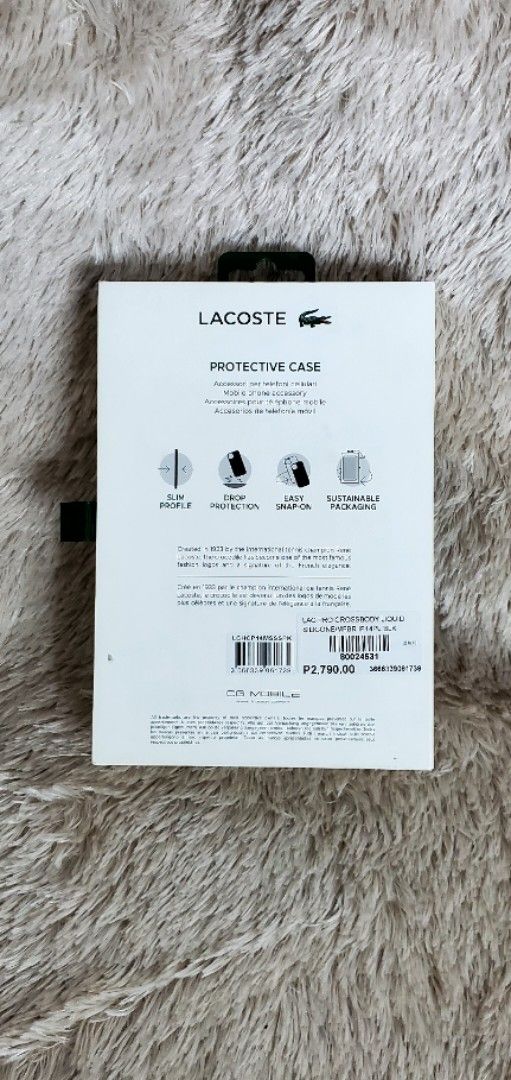Brandnew lacoste iphone 14 plus or 15 plus case with strap (Category: Cases & Sleeves) located in Cavite. Submitted by buywhatulove (Listing ID 1424657116, Image 2). Description: LAST PRICE.