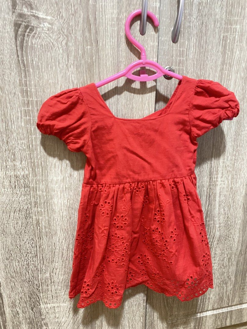 Crib Couture Red Dress Size 12 (Category: Babies & Kids Fashion) located in San Pedro. Submitted by cris1923 (Listing ID 1424633430, Image 1). Description: - Brand: Crib Couture - Color: Red - Size: 12 - Design: Square neckline, puffed sleeves, eyelet hem detail - Perfect for: Little girls - Style: Cute and comfortable - Occasion: Any.