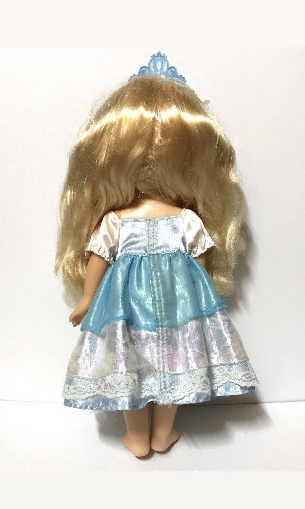 Disney Animators' Cinderella 14 inches (Category: Figurines & Statues) located in Manila. Submitted by iyasellsph (Listing ID 1424629324, Image 3). Description: Disney Animators' Cinderella 👈for photos Very pretty! Cinderella Animators' Doll with Disney markings 14 inches tall Vinyl- hard plastic Long blonde hair with subtle waves Comes with her original ice-blue tiara Make up intact Blue satin and lace dress by Pilot Ink Co. Ltd. No shoes (lost