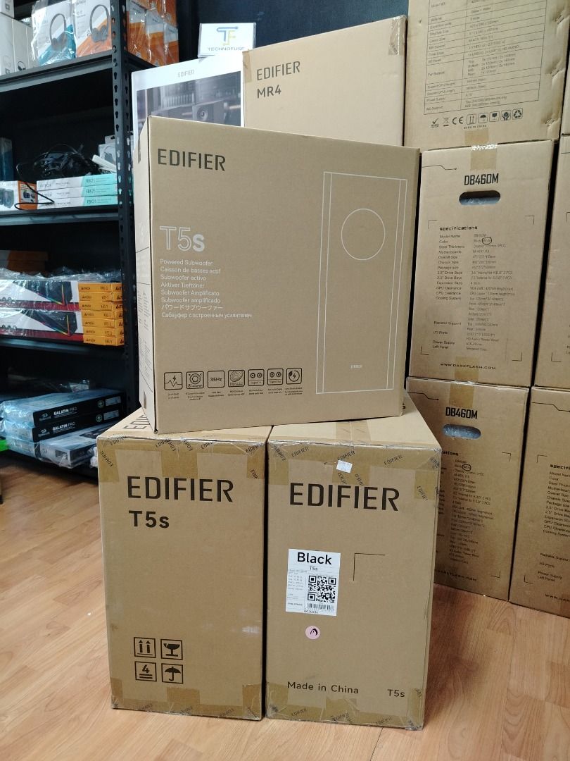 Edifier T5s Powered Subwoofer Black (Category: Soundbars, Speakers & Amplifiers) located in Pasig City. Submitted by technofuseofficial (Listing ID 1424567292, Image 2). Description: Edifier T5s Powered Subwoofer Black Original and Brand NEW Store Location: 4F Unit 402, 604 Shaw Boulevard, Barangay Kapitolyo, Pasig City Same Day Delivery: - Lalamove delivery within Metro Manila - For walk-ins: Always PM first for item availability - We are also o