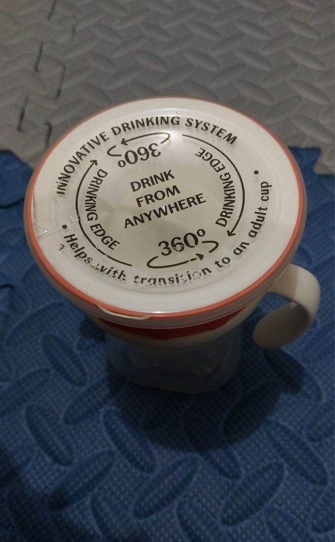 Fisher-Price 360 Degree Sippy Cup/ Training Cup (Category: Weaning & Toddler Feeding) located in Quezon City. Submitted by gracelynmarie (Listing ID 1424646367, Image 3). Description: - Fisher-Price 360 Sippy Cup - 360-degree drinking edge - Spill-resistant design - Easy to clean (no hidden valves) - Fully dismantlable for sterilization - Dishwasher safe (top rack only) - Washed but never used - Original Price: 339.75 Loc: Cubao, QC Mop: Gcash Sf