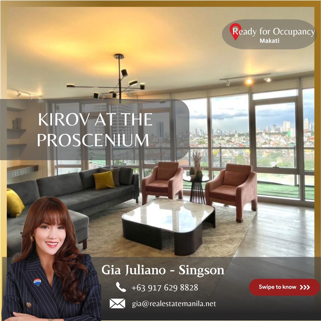 🔥FOR SALE – Kirov at The Proscenium Rockwell | 3BR Fully Furnished (Category: Apartments & Condos) located in Makati City. Submitted by gia.singson_09176298828 (Listing ID 1424599855, Image 1). Description: Property Code: FS091 FOR SALE – Kirov at The Proscenium Rockwell | 3BR Fully Furnished Own a luxury residence at Kirov Tower in The Proscenium at Rockwell, one of the most prestigious addresses in Makati City. • 15th Floor • 244 sqm • 3 Bedro
