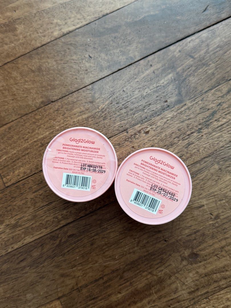 Glad2Glow Brightening Moisturizer (GET BOTH) (Category: Face Care) located in Makati City. Submitted by colettecollective (Listing ID 1424583688, Image 2). Description: Once is brand new and the other one was used once for a video.