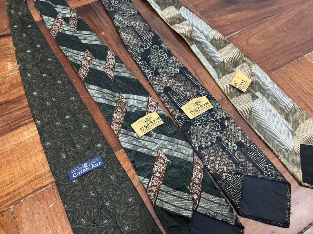 Green Black Beige Japanese Ties (Category: Ties) located in Paranaque City. Submitted by rickie__ (Listing ID 1424651634, Image 2). Description: All ready to wear!! 200 each | Buy all for 700 MOP: GCash MOD: J&T Express.