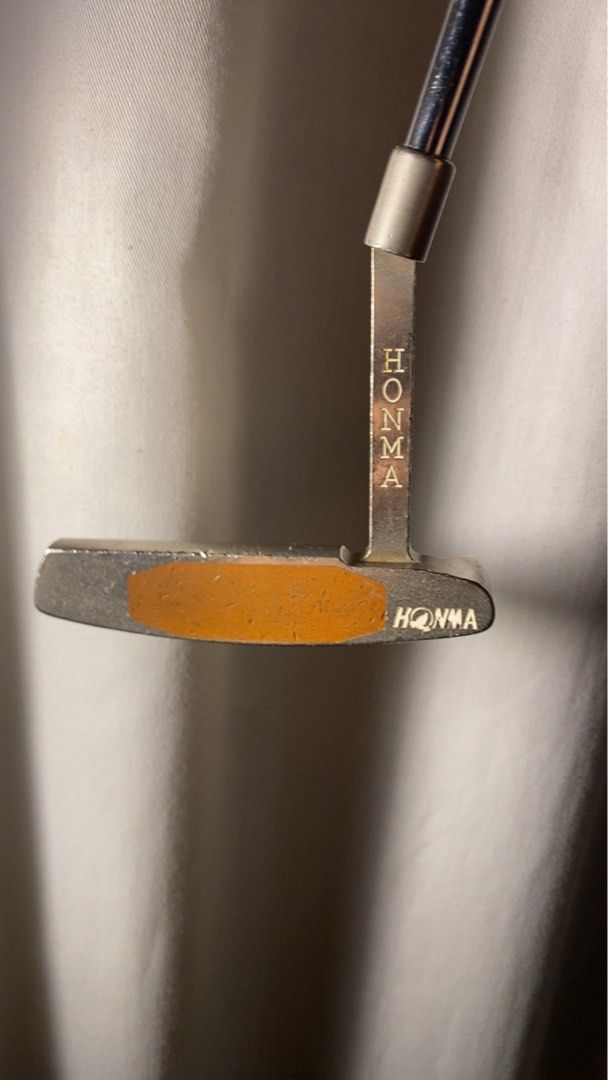 Honma Pro Special LB-201 Type-J Long Neck Putter (Category: Golf) located in Manila. Submitted by rafaeltamb58464 (Listing ID 1424606569, Image 3). Description: - Honma Pro Special LB-201 Type-J long neck putter - CNC milled face - Made in Japan - Black grip with Honma logo - Orange insert - Honma logo on sole.