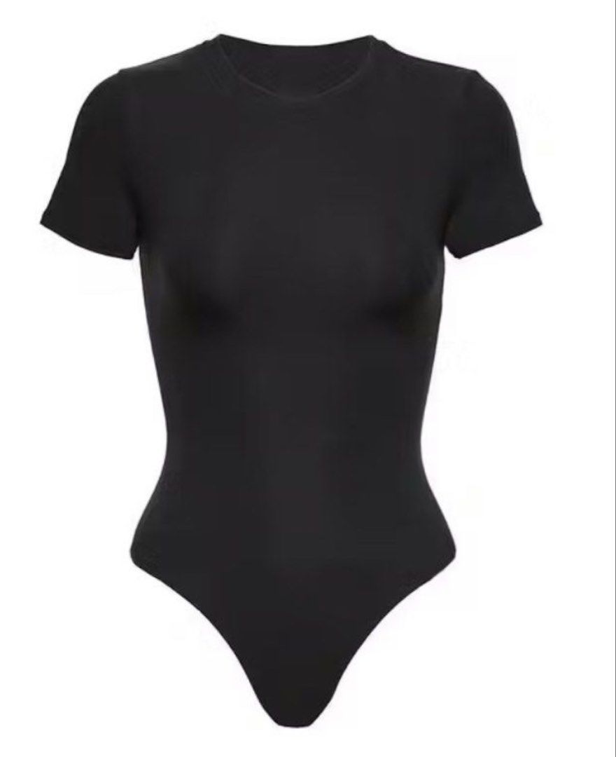 Hottie Diary Black Shapewear Bodysuit [S] (Category: Others Tops) located in Caloocan City. Submitted by ctrl12 (Listing ID 1424640431, Image 1). Description: - Black bodysuit - Crew neck - Short sleeves - Smooth, stretchy fabric - Solid black color MOP: GCash MOD: J&T / Lalamove.