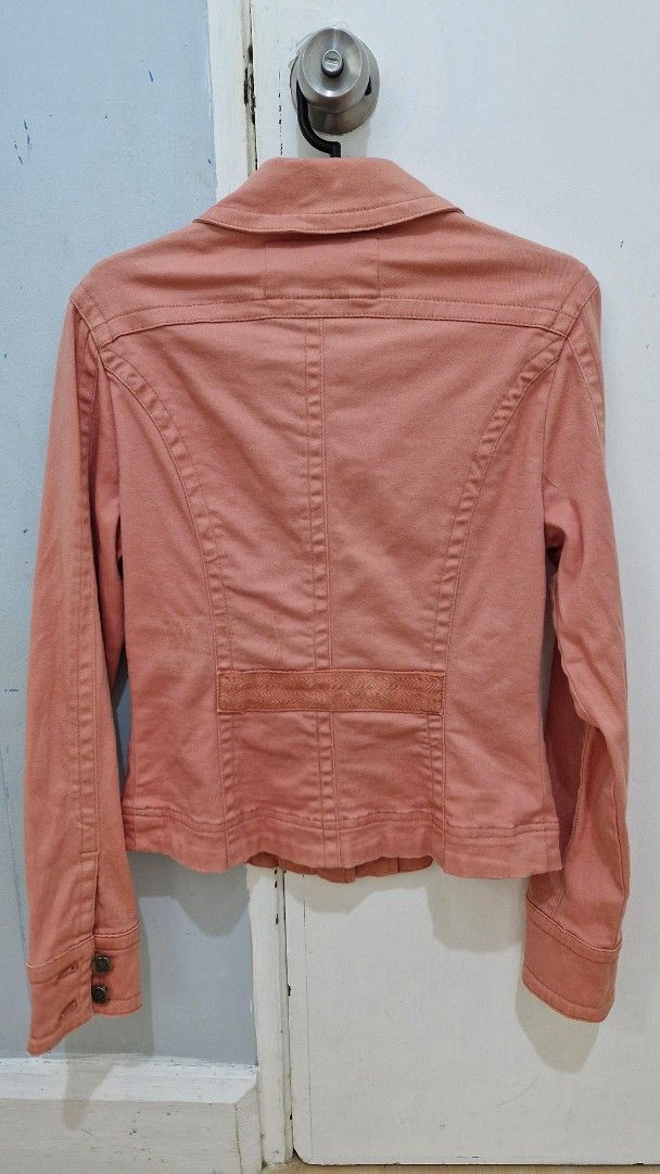 LA Idol Pink Jacket - Size S (Category: Coats, Jackets and Outerwear) located in Paranaque City. Submitted by pumpkinpixie (Listing ID 1424684006, Image 3). Description: - LAL Idol pink jacket - Size: S - Features: Button-up front, two chest pockets, buttoned cuffs - Material: 97% cotton - Design: Collared neckline, tailored fit - Adds a pop of color to any outfit * FROM USA.