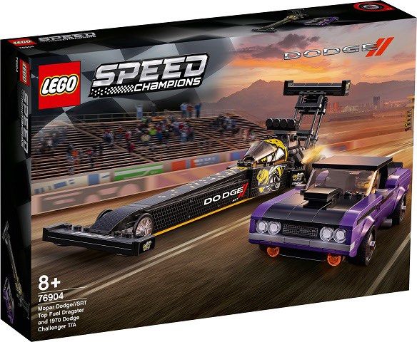 LEGO Speed Champions Mopar Dodge Set 76904 (Category: Lego & Building Sets) located in Cainta. Submitted by nathanbagofbricks (Listing ID 1424533062, Image 1). Description: - LEGO Speed Champions set featuring Mopar Dodge//SRT Top Fuel Dragster and 1970 Dodge Challenger T/A. - Includes two detailed car models. - Perfect for display or play. - Designed for ages 8 and up. - Build and collect these iconic vehicles! Can pick up at Ayala 30th Pasig ma