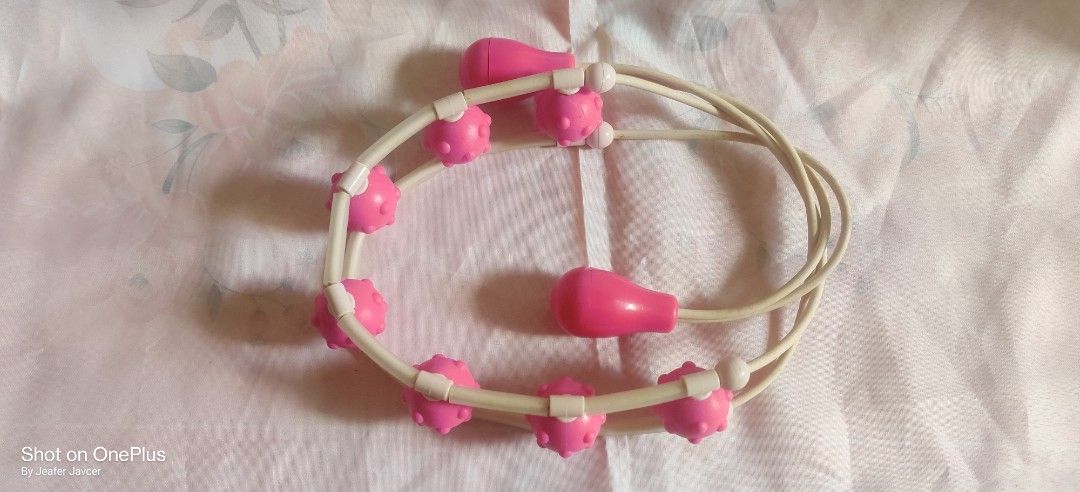 Manual Massage Roller Strap (Category: Massage Devices) located in Baguio. Submitted by ferns_garage.0924 (Listing ID 1424555472, Image 1). Description: - Pink massage beads and handles - Designed for back, shoulder, and waist massage - Portable and easy to use - Provides relaxation and muscle relief scan pics for reference and other details. wysiwyg,as it is. MOP GCASH location Baguio The seller is not liable for any damages or loss of items due