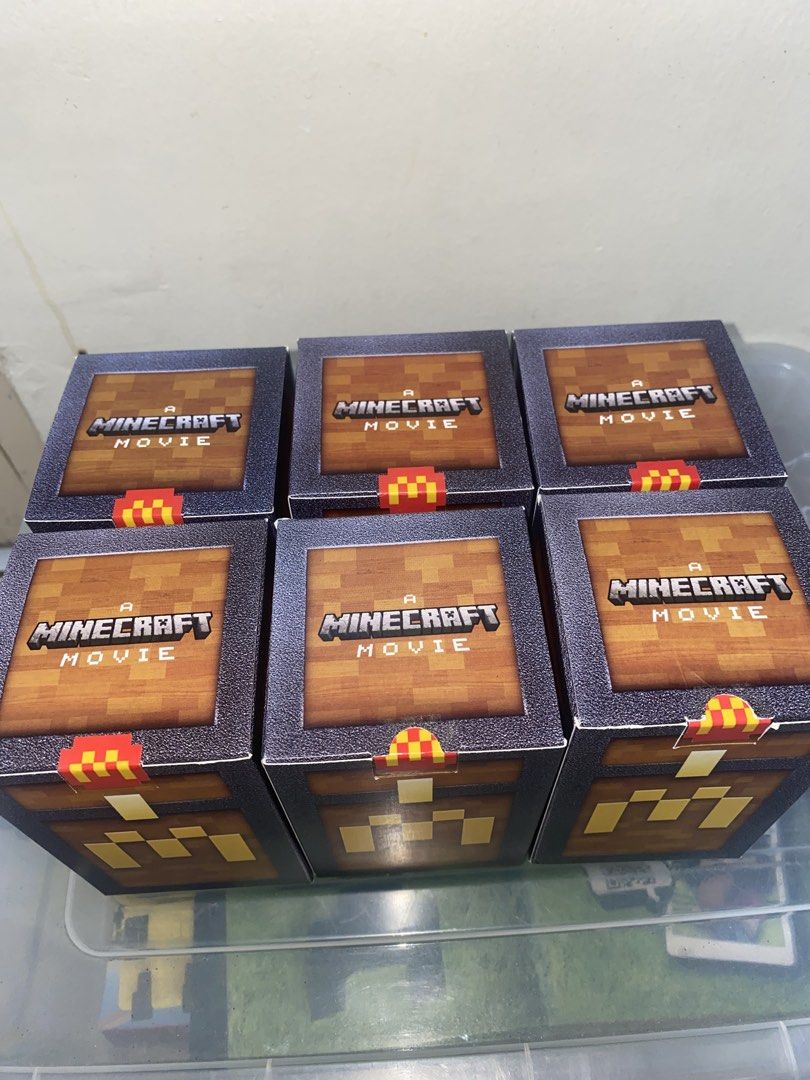 McDonald's Minecraft Collectibles (Category: Character Goods) located in Manila. Submitted by joaquinnathaniel (Listing ID 1424561220, Image 2). Description: Minecraft Movie collectibles Mcdo Selling as set Slightly negotiable.