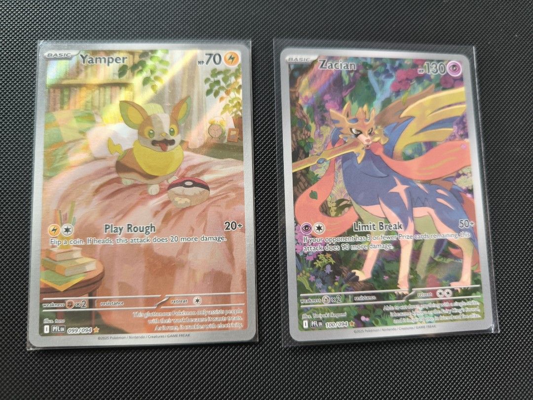 Mega Evolution (Category: Toys & Games) located in Makati City. Submitted by embubbles (Listing ID 1398813739, Image 2). Description: 100% authentic all card NM ( near mint) Yamper 170 Zacian 200 Mega Heracross (P90) Mega Manectric EX (P 100) Hydrapple ex (P 140) - sold Abra Reverse Holo #54 (P 100) Lillie's Determination (P 130) Lt. Surge's Bargain (P100)- sold Rotom ex (P 75) Loc: Makati meetup: gbelt/ glorietta lalamove/J&T.