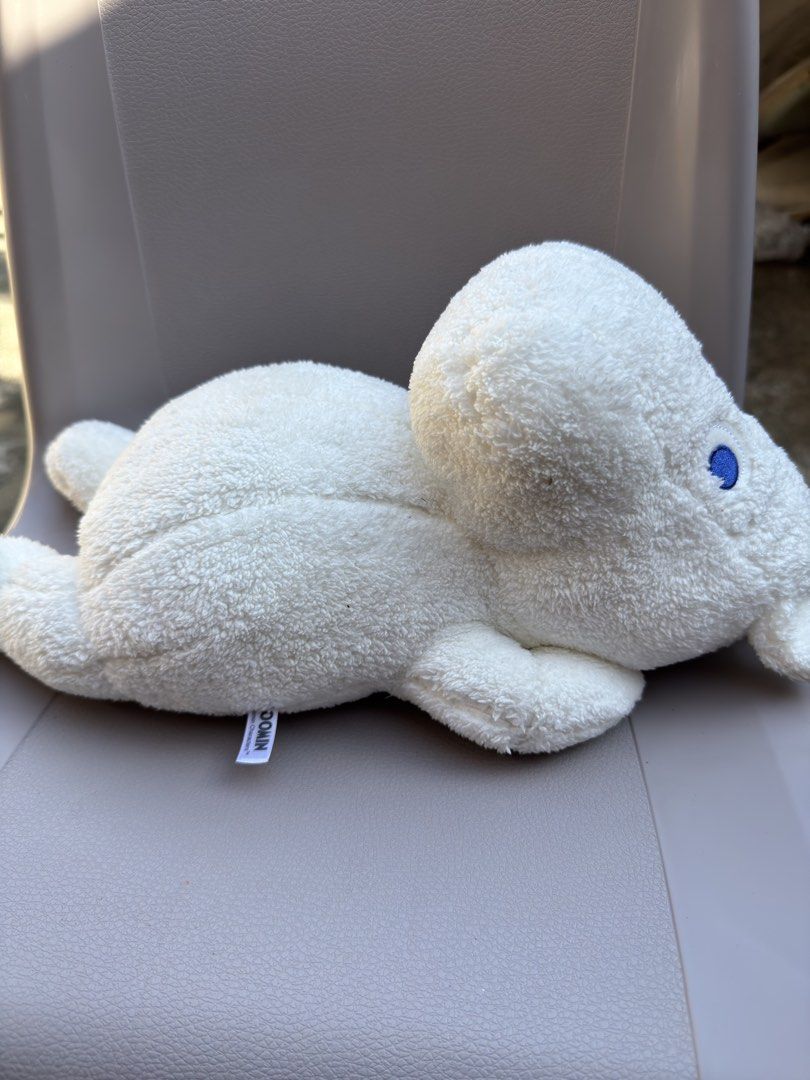 Moomin Plush Toy (Category: Plushies & Soft Toys) located in Antipolo. Submitted by bhabiegraciefashionlab (Listing ID 1424526273, Image 2). Description: Adorable Moomin plush toy is ready for a new home! It features a soft, white exterior with blue eyes and a fluffy tail. Perfect for Moomin fans or anyone who loves cute plushies. It's a great addition to any collection or a cuddly companion..