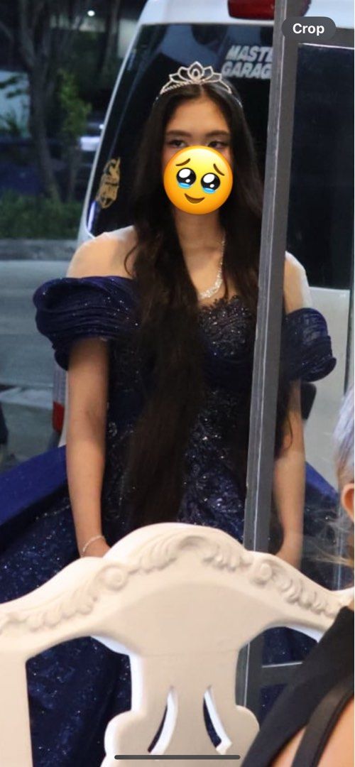 Navy Blue Off-Shoulder Gown (Category: Evening dresses & gowns) located in Manila. Submitted by ragssurplus (Listing ID 1424655969, Image 1). Description: FOR RENT 2k ONLY SECURITY DEPOSIT OF 1k REFUNDABLE ONCE RETURNED WITH NO DAMAGE - Elegant navy blue off-shoulder gown - Sparkling bodice - Layered skirt - Unique design with ruffled sleeves - Detailed neckline - Floor-length with semi long back - Flowing silhouette - Perfect for special occasio