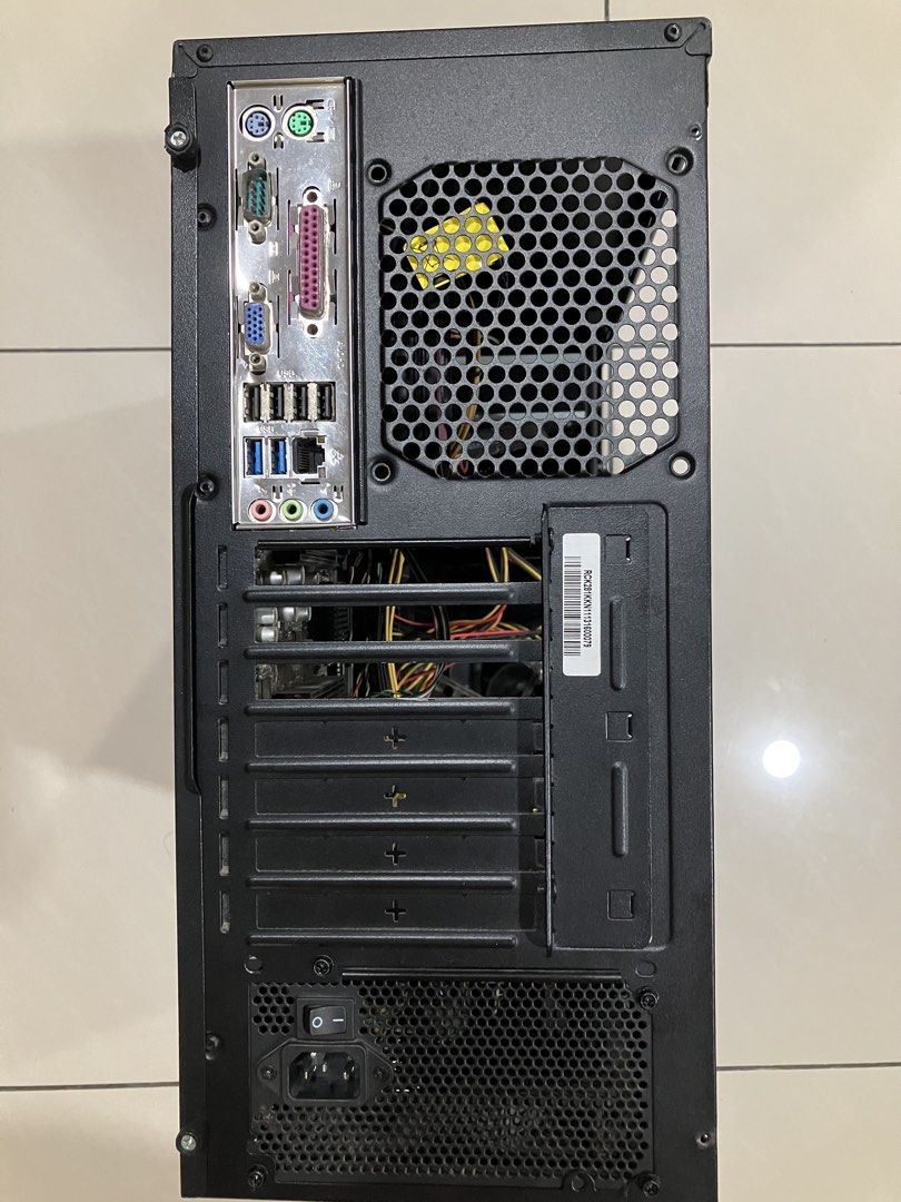 Pc (Category: Desktops) located in Johor Bahru. Submitted by sageart (Listing ID 1424669693, Image 3). Description: Intel I5-4570 Asrock h81m-gl DDR3 8gb SSD 120gb HDD 500gb PSU cooler master elite v3 p500 Cooler master case with dvd rom.
