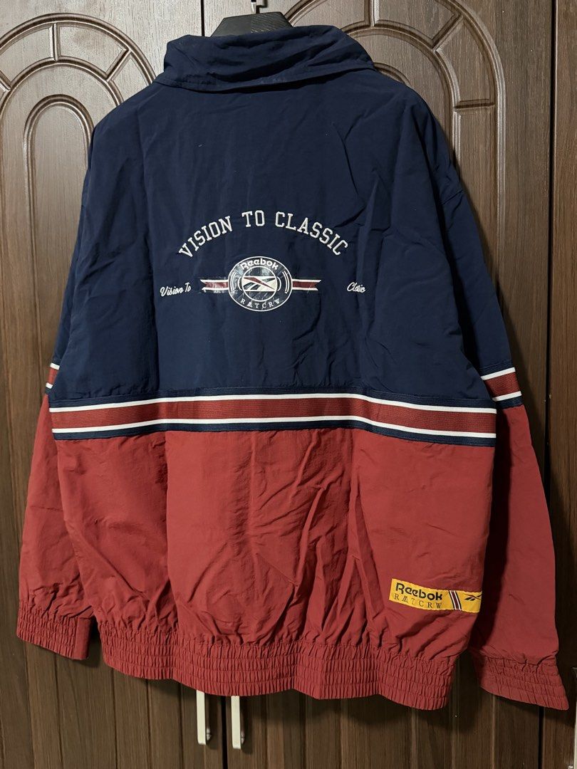 Reebok - Track jacket (Category: Coats, Jackets and Outerwear) located in Tarlac. Submitted by random.stufff (Listing ID 1424545639, Image 3). Description: Reebok track jacket Size large Width: 24 inches Length: 28 inches 9/10 condition, barely used. No issue - ₱1,000 free shipping Tarlac area.