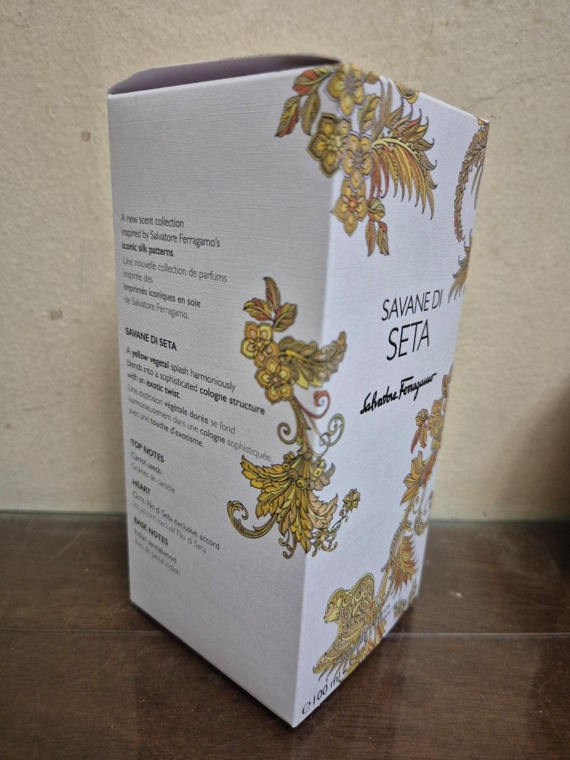 Salvatore Ferragamo Savane di Seta 100ml (Category: Fragrance & Deodorants) located in Pasig City. Submitted by simdeclutters (Listing ID 1424647098, Image 2). Description: Bought from Australia in September 2025, used once or twice.