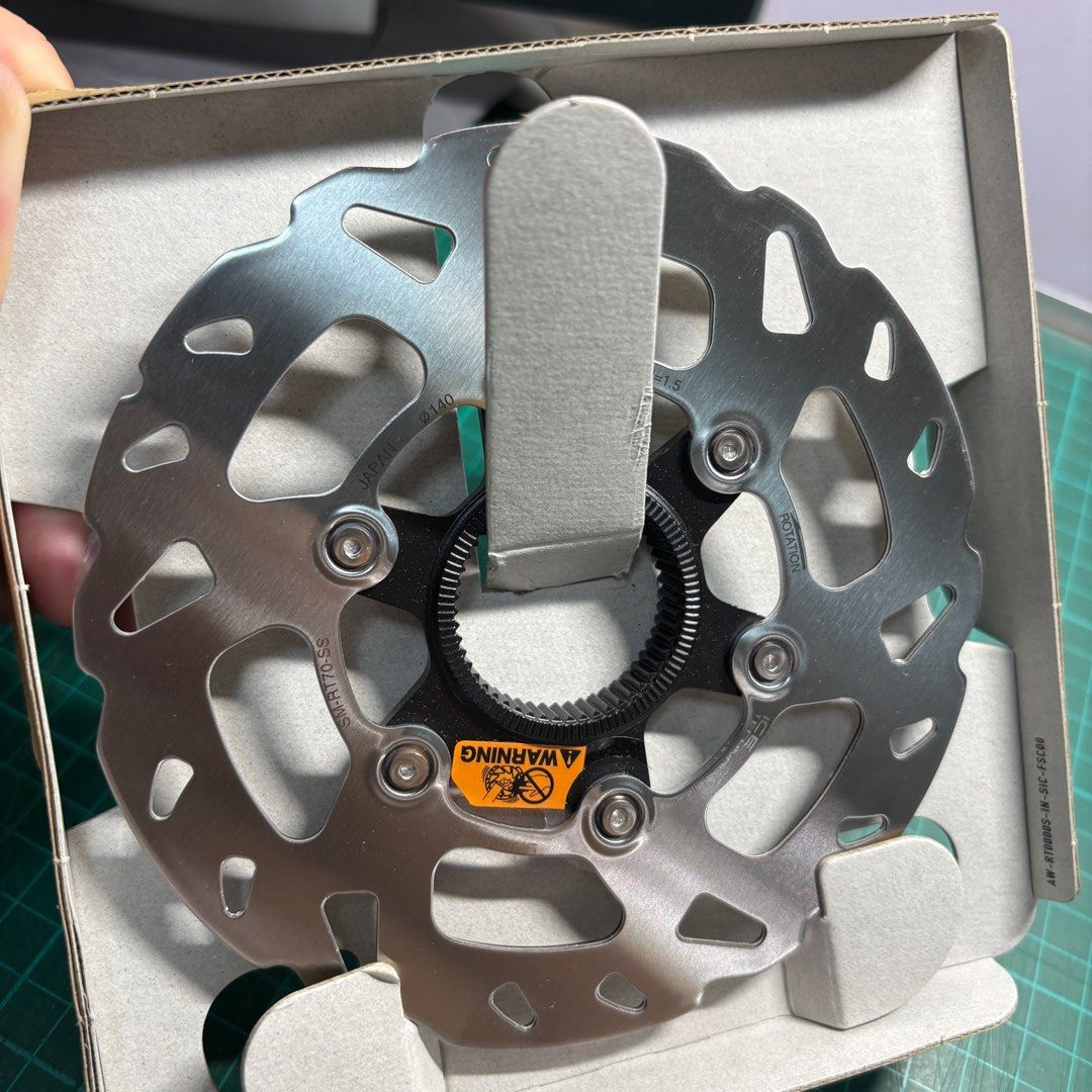 Shimano SM-RT70 Ice Tech Disc Brake Rotor Center Lock Pair (Category: Bicycles) located in Paranaque City. Submitted by blonded_ (Listing ID 1424601477, Image 3). Description: SHIMANO SM-RT70 Ice Tech Disc Brake Rotor Center Lock ₱2000. For sale only, selling as pair 1pc Shimano SM-RT70 SSE 140mm Condition: Brand new, never used. Complete with lock, box, and papers 1pc Shimano SM-RT70 S 160mm Condition: Brand new, never used. Complete with lock, 