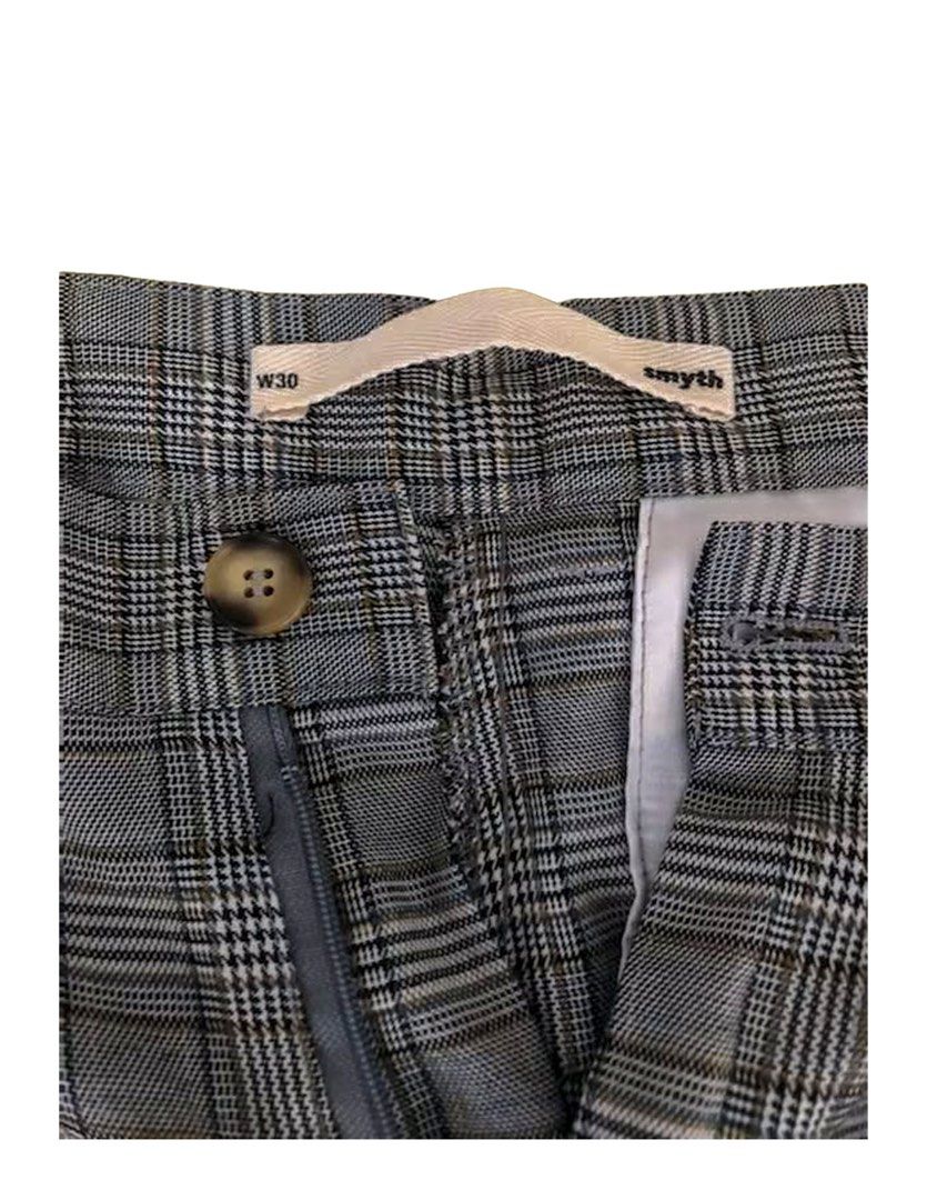 Smyth Plaid Trousers (Category: Trousers) located in Makati City. Submitted by things77 (Listing ID 1424563833, Image 2). Description: - Smyth plaid trousers - Color: Gray plaid - Features: Button and zipper closure - Style: Smart casual W: 30 inches H: 36 inches.
