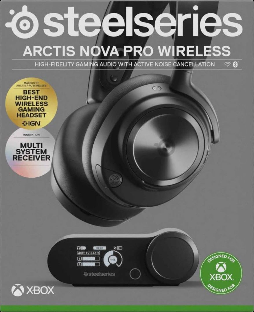 SteelSeries Arctis Nova Pro Wireless Gaming Headset (Category: Headphones & Headsets) located in Manila. Submitted by cantzee_shop (Listing ID 1424609483, Image 3). Description: Black only New Sealed 2025 Batch Smaller ANC Nub.