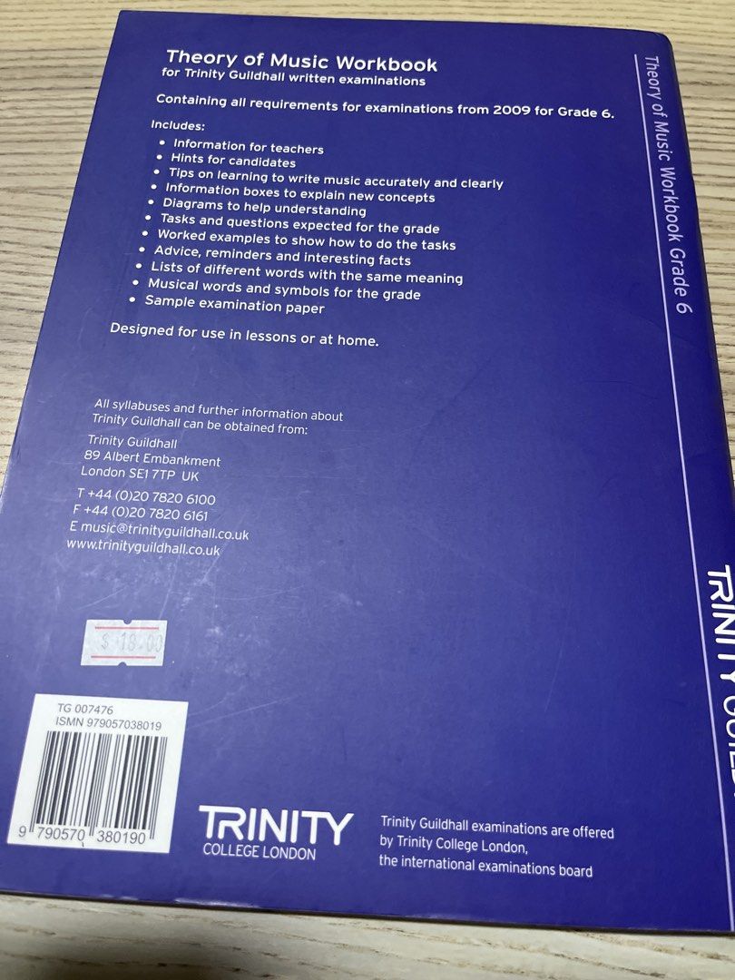 Trinity Guildhall Theory of Music Workbook Grade 6, Hobbies & Toys ...