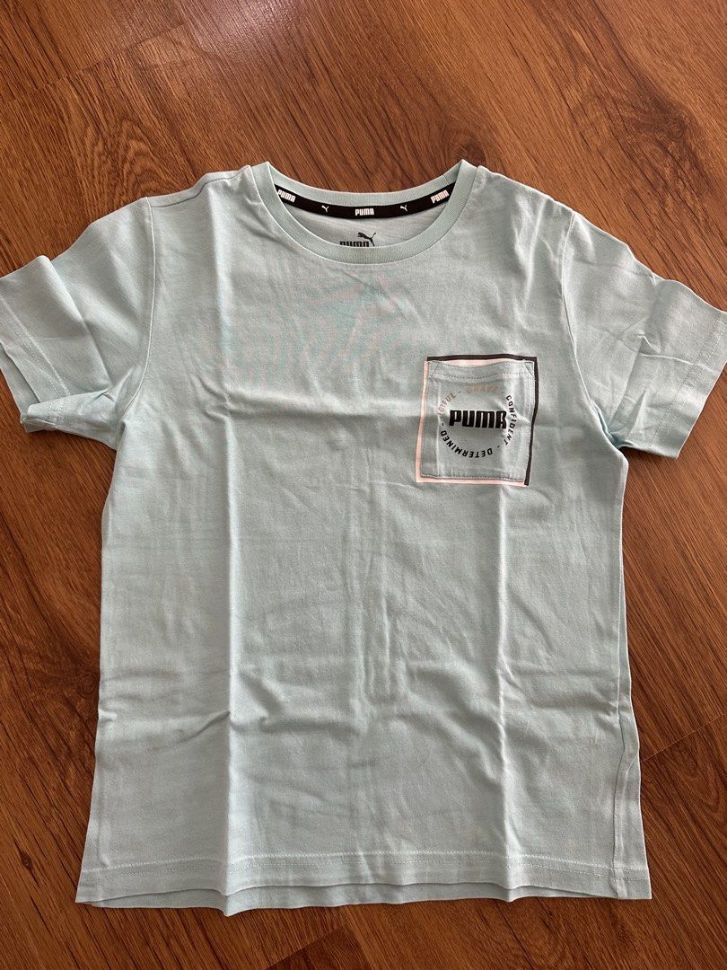 T-Shirt Pale Blue | Puma (Category: Babies & Kids Fashion) located in Bacoor. Submitted by thingsforthrifts (Listing ID 1424588110, Image 1). Description: T-Shirt Pale Blue | Puma 9-10 yo SF by the buyer .