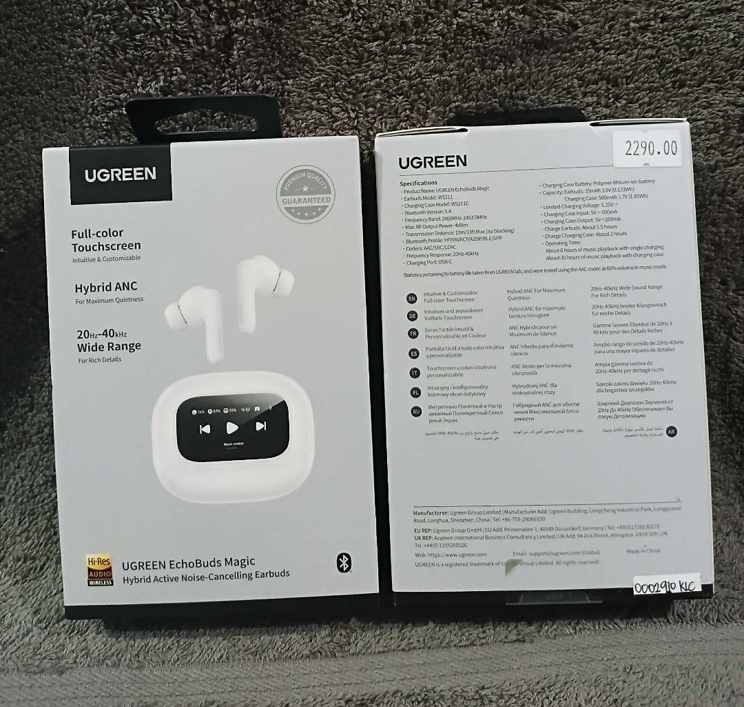 UGREEN EchoBuds Magic Hybrid ANC Earbuds (Category: Earphones) located in Manila. Submitted by chinggayg.190 (Listing ID 1424697900, Image 2). Description: Meet the UGREEN EchoBuds Magic Hybrid ANC Earbuds – your new everyday sound companion! 🎧✨ Designed for music lovers on the go, these premium wireless earbuds feature Hybrid Active Noise Cancellation for maximum quiet, so you can focus on work, calls, or your favorite playlists anywhere in the