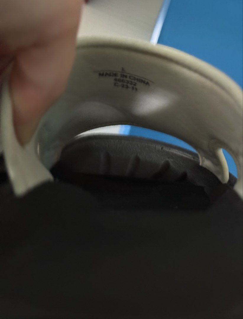 Uniqlo Slides White and Black (Category: Flats & Sandals) located in Manila. Submitted by efgm123 (Listing ID 1424600040, Image 2). Description: - Nike slides - Size: L - Color: White and black - Made in China - Textured soles for enhanced grip.